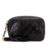Quilted Lambskin Tassel Pouch